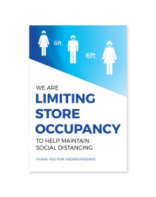 Store Occupancy Poster 11" x 17" Blue Pack of 6 